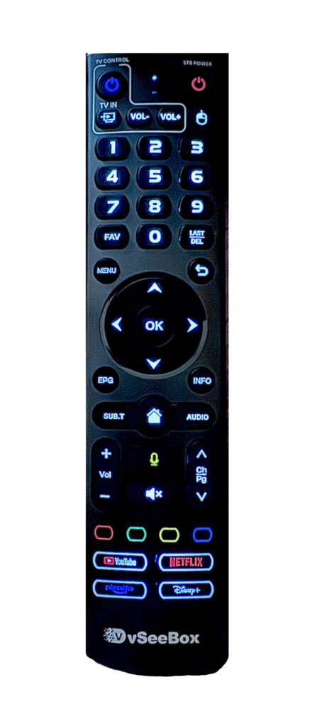 Genuine VSeeBox Backlit Remote Controller – Compatible with V3 Pro, V5 Pro, Elite & Elite Ultra